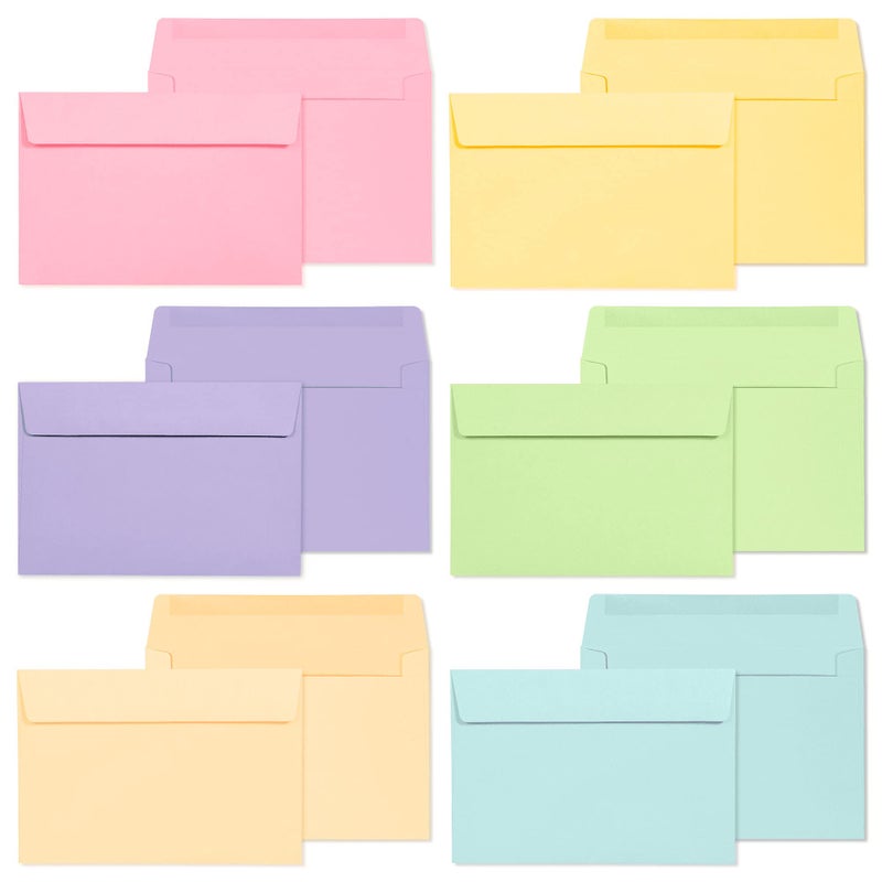 MATICAN Invitation Envelopes, 120-Pack 4x6 Envelopes for Invitations, Pastel Colored Envelopes, A4, 4 1/4 x 6 1/4 Inches, 6 Colors - Image 1